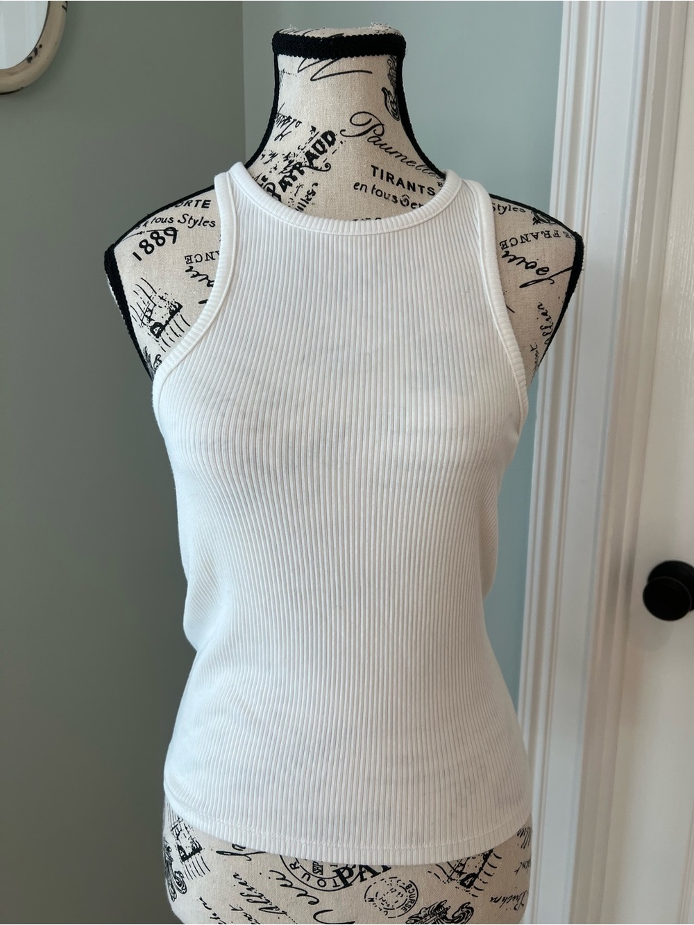 J.Crew Favorite Vintage Rib tank top featuring a high neck | Size S | Like New